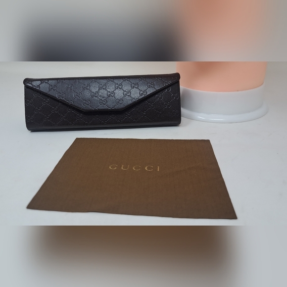 Gucci Men's Sunglasses Half Rim Wayfarer Yellow Gold Mirror GG3710/S 54-16-140 - Picture 11 of 16